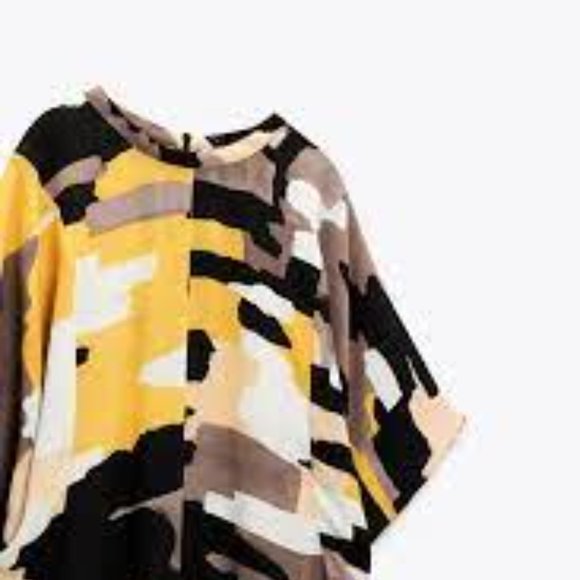 Zara Abstract Printed Midi Maxi Dress Famous Bloggers Limited Edition Size S - Picture 5 of 14